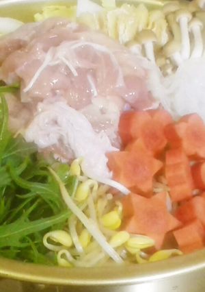 白だしで簡単!野菜と鶏の寄せ鍋-レシピのメイン写真