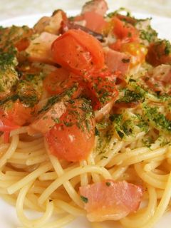 プチトマトとベーコンのスパゲッティ-レシピのメイン写真