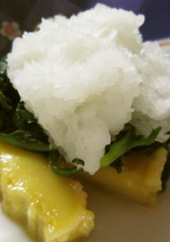 もち麩と春菊のおろし和え-レシピのメイン写真