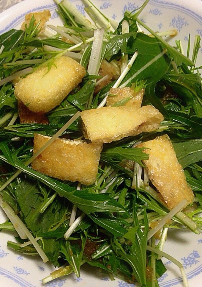 ★簡単★激安★水菜と油揚げのサラダ-レシピのメイン写真