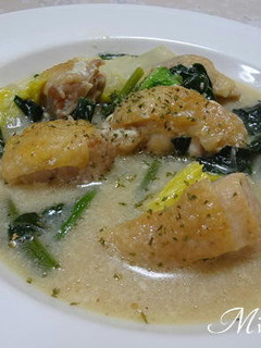 鶏肉と白菜ほうれん草のミルク煮-レシピのメイン写真