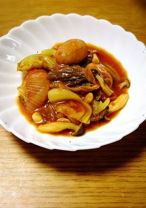 ミートソースでコクうまトマト煮込み風-レシピのメイン写真