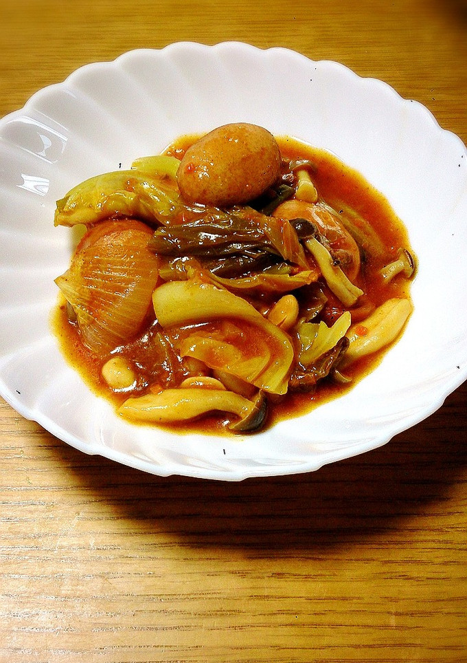 ミートソースでコクうまトマト煮込み風-レシピのメイン写真