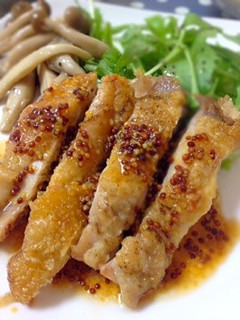 パリっとチキン。ハニーマスタードソースで-レシピのメイン写真