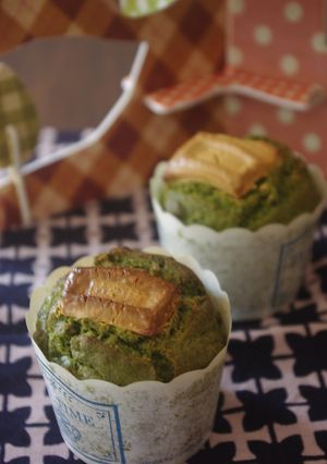 ホワイトチョコと抹茶のマフィン-レシピのメイン写真