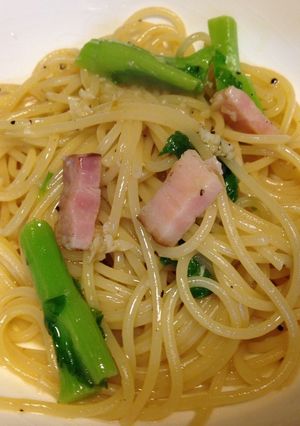 ベーコンと菜の花のパスタ　柚子胡椒風味-レシピのメイン写真