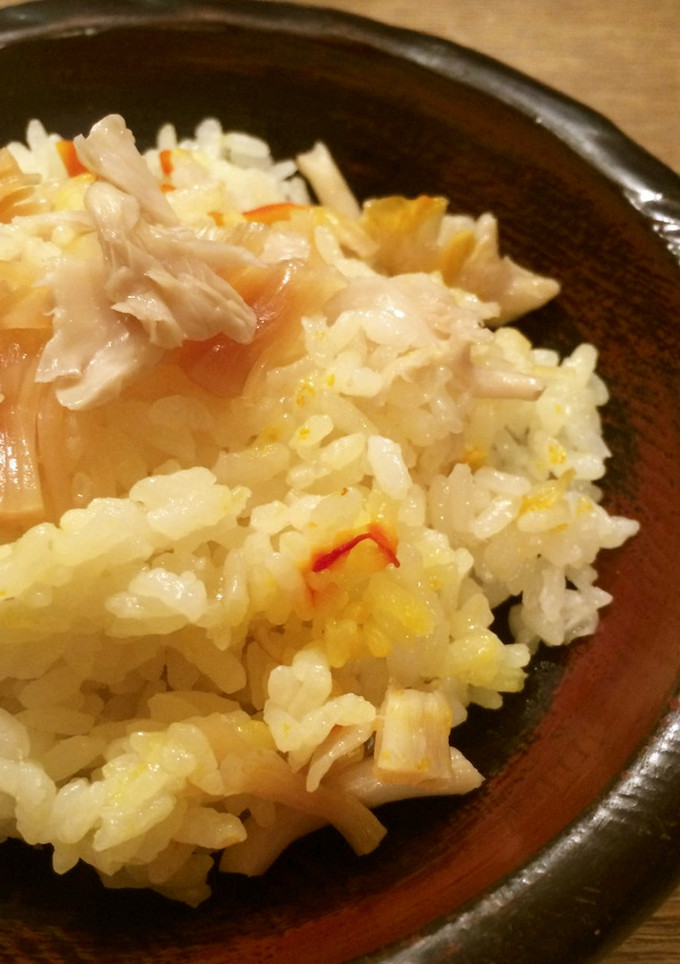 簡単干し貝柱とキノコのパエリア風炊込ご飯-レシピのメイン写真