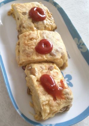 納豆チーズ卵焼き-レシピのメイン写真