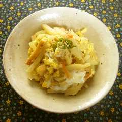รูปของ ホッとする味❀大根とじゃがいもの卵とじ
