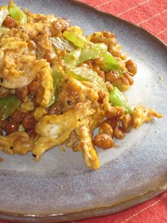 納豆とセロリと卵のバルサミコ炒め-レシピのメイン写真