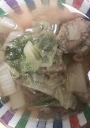 鶏団子と白菜の煮物-レシピのメイン写真
