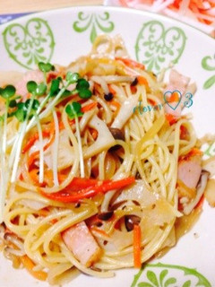 厚切りベーコン&蓮根の和風パスタ-レシピのメイン写真