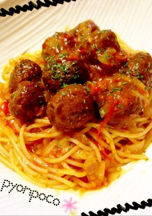 ✢お弁当用ミートボールｄｅ簡単パスタ✢-レシピのメイン写真