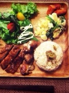 カフェ風照り焼きチキンランチプレート-レシピのメイン写真