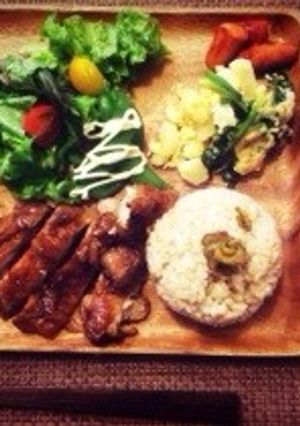 カフェ風照り焼きチキンランチプレート-レシピのメイン写真