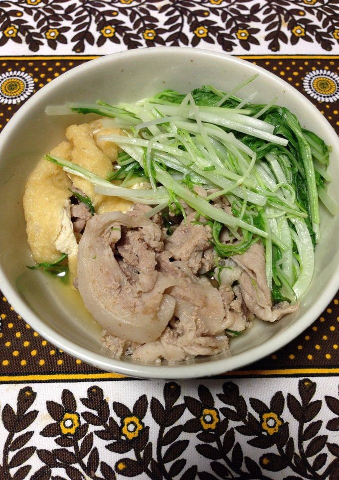 豚肉と水菜のあっさり煮(柚子胡椒風味)-レシピのメイン写真