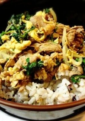 ほうれん草と牛肉のビビンパ風-レシピのメイン写真