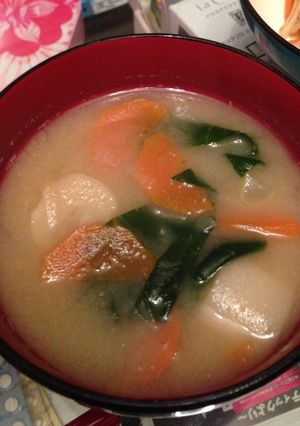 麩とほうれん草のお味噌汁-レシピのメイン写真