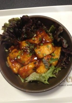 豆腐ステーキ〜エビチリソース〜-レシピのメイン写真