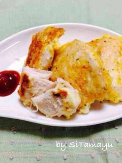 チーズが入った柔らか胸肉のピカタ♪-レシピのメイン写真