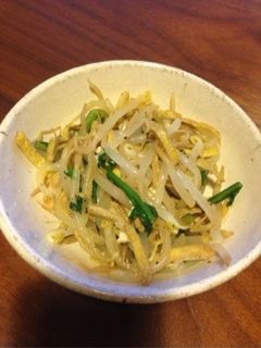 10分で!もやしと春菊と卵の和え物-レシピのメイン写真