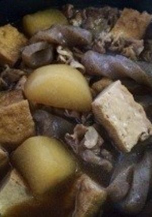 簡単煮物、お肉＆根菜＆厚揚げ♪-レシピのメイン写真
