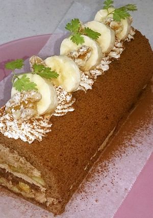 バナナとくるみのチョコケーキ-レシピのメイン写真