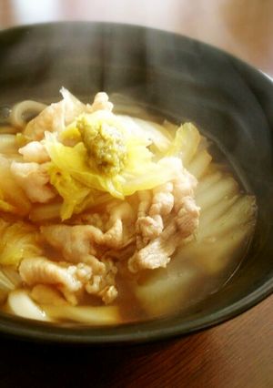 ゆず胡椒で♡白菜と豚バラの温かうどん-レシピのメイン写真