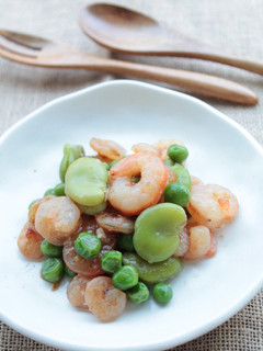海老とお豆の塩麹炒め-レシピのメイン写真