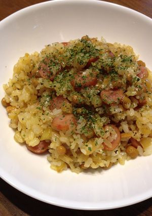 カレー風味のスパイシー 納豆チャーハン-レシピのメイン写真