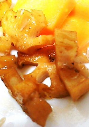 付け合わせに！蓮根のバルサミコ酢ソテー-レシピのメイン写真