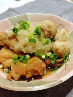 さっぱり食べれる♪鶏肉と里芋の揚げ出し-レシピのメイン写真