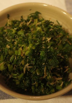 ご飯のお供に☆人参葉のしらす・胡麻炒め-レシピのメイン写真