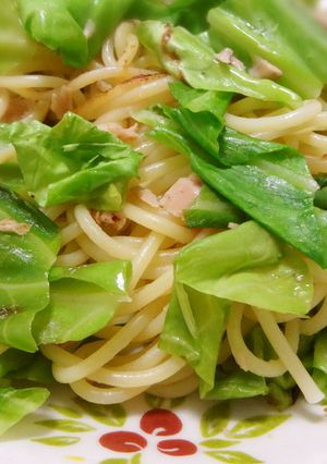春キャベツとツナ缶のパスタ-レシピのメイン写真