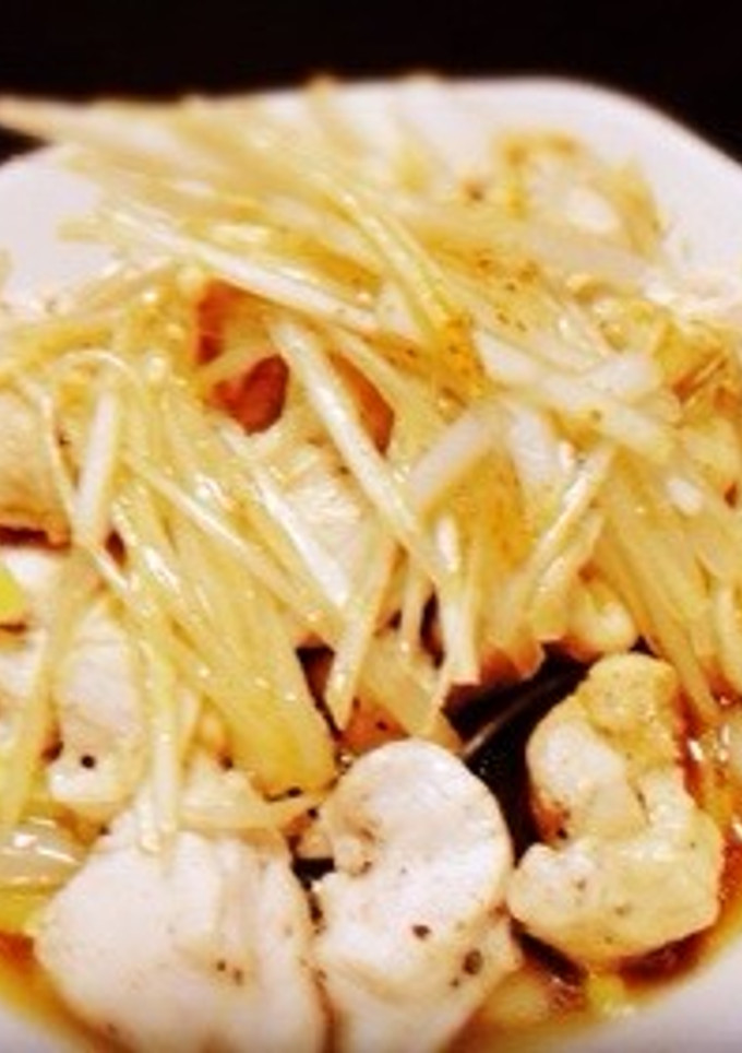 簡単！ねぎと鶏ささみ蒸し-レシピのメイン写真