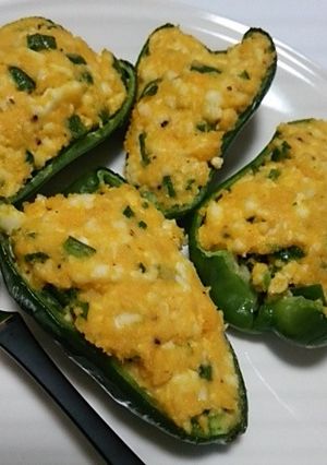 マヨたまのピーマンカップ焼き-レシピのメイン写真
