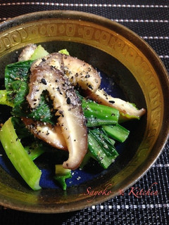 小松菜と椎茸の酢味噌和え-レシピのメイン写真