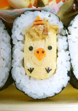 キャラ恵方巻き キイロイトリ-レシピのメイン写真