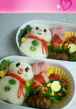 雪だるまのお弁当-レシピのメイン写真