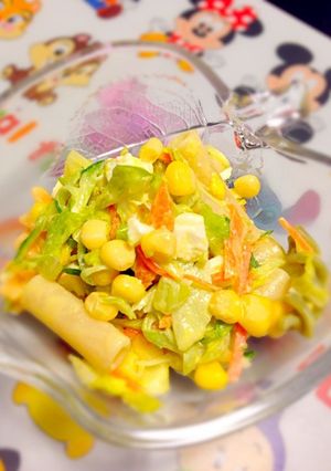 ヘルシーなめらかマカロニサラダ←キャベツ-レシピのメイン写真