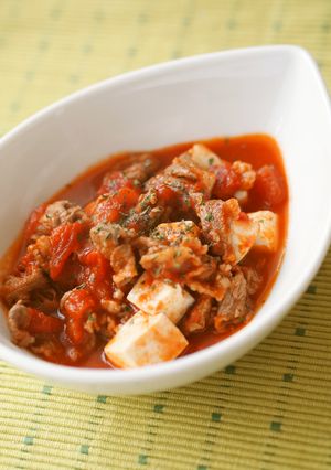 牛肉と豆腐と茸のトマト煮-レシピのメイン写真
