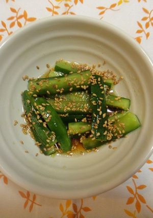 ごま風味☆即席中華きゅうり-レシピのメイン写真