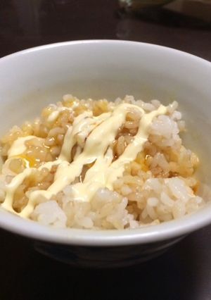 マヨネーズ＋焼き肉タレ卵かけごはん-レシピのメイン写真