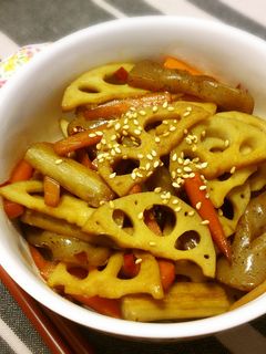 蓮根とごぼうのピリ辛きんぴら-レシピのメイン写真