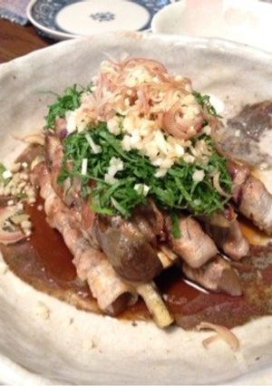 茄子の豚バラ巻き☆薬味をたっぷりのせて-レシピのメイン写真