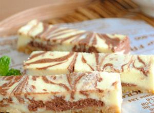 チョコ マーブル スティックチーズケーキ-レシピのメイン写真