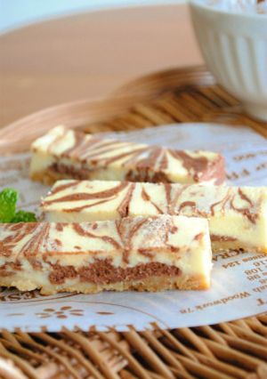 チョコ マーブル スティックチーズケーキ-レシピのメイン写真