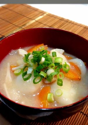 長芋トロトロ♪根菜たっぷりの団子汁-レシピのメイン写真