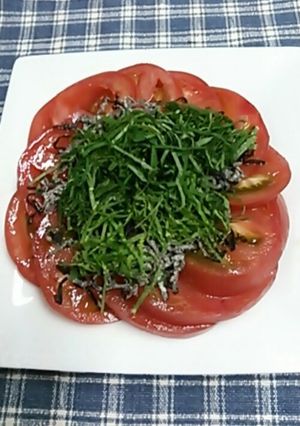 ♪トマトと塩昆布の簡単サラダ♪-レシピのメイン写真