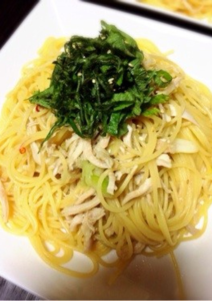 あっさり簡単！長ネギとささみの和風パスタ-レシピのメイン写真